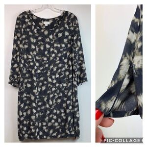 Witchery: spotted shift dress zip sleeve detail 10